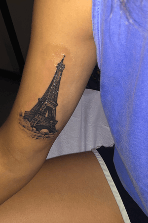Eiffel Tower done by Jeff Stevens at The Tattoo Station #eiffeltower 
