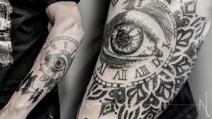 The Clock EyeCustom forearm piece#newink #tattrx #tattooidea #tattoostyle #linesanddots #tattoosofinstagram #inkedmagazine #inkd #artist_features #customtattoo #inkstagram #tattoooftheday #blackworksubmission #blacktattoomag #onlyblackart #darkartists #blackink #blackwork#geometrictattoos #geometry