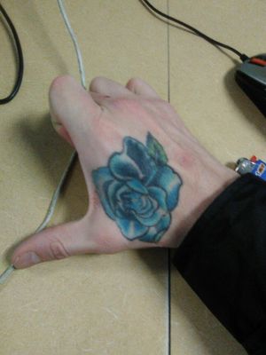 Cover up and replaced with a blue rose 