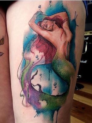 Tattoo by Kerry Irvine
#watercolourtattoo #watercolourtattoos#illustrativetattoo