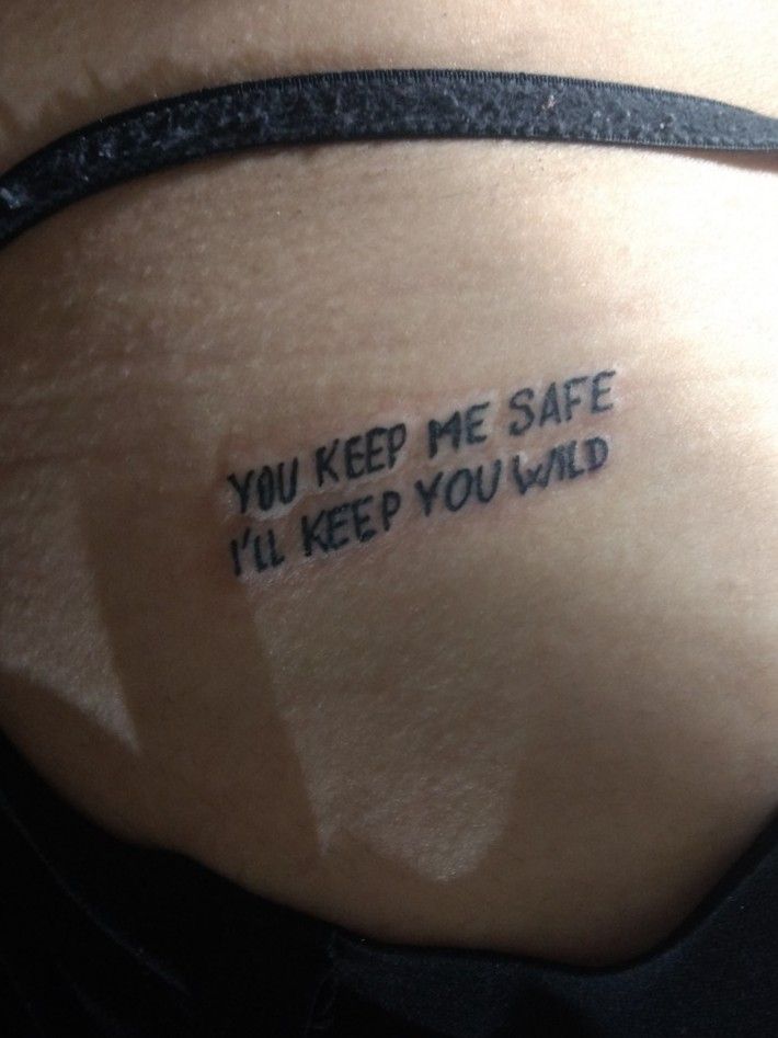You Keep Me Safe and You Keep Me Wild Temporary Tattoo  Temporary Tattoos