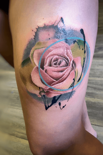 Colour rose #rosetattoo #abstract #colour #realism #tattooartist #girlswithtattoos 