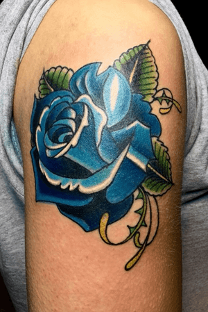Big blue rose. 