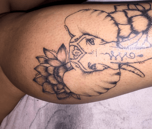 #tattoo #elephant #lotustattoo #indian #design 