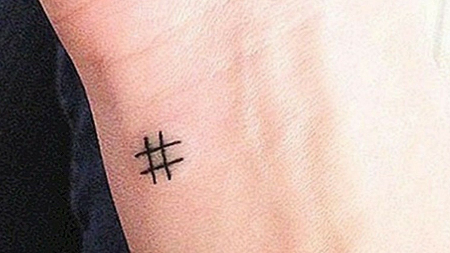 Hashtag symbol tattoo on the wrist  Tattoogridnet