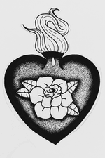 #sacredheart #traditional #rose #stippling 