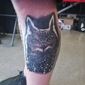 Owl done during Tattoo Expo Dublin 2018