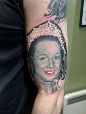 Portrait of mother on arm 