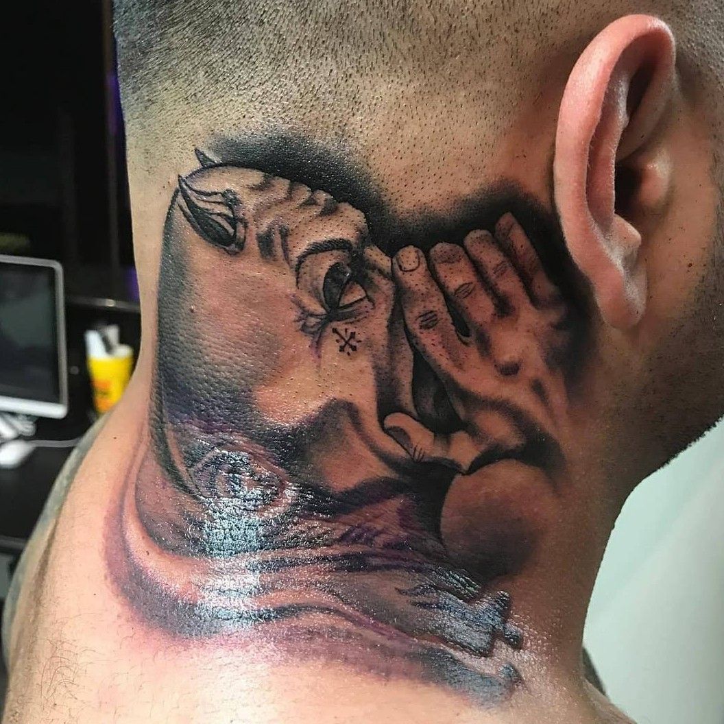 Joey Tatts  Another devil whispering in the ear tattoo  Facebook