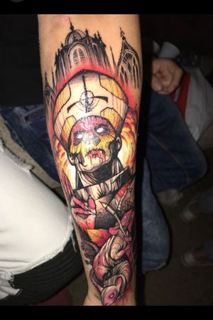 Mi tatuaje PAPA SATANICO/My tatto SATANIC POPE
