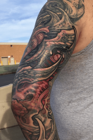 Almost finished bioorganic sleeve by Kevin Farrand 
