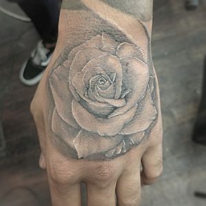 Rose on the hand