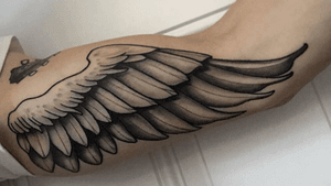 Healed wing on inner arm by Kevin Farrand 
