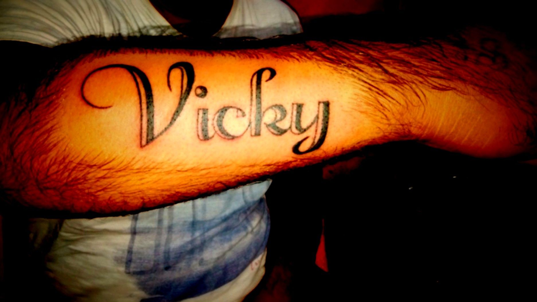 Vicky Name Tattoo  Name tattoo designs Side wrist tattoos Name tattoo