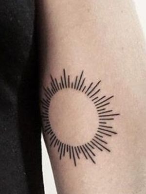 Simple sun tattoo