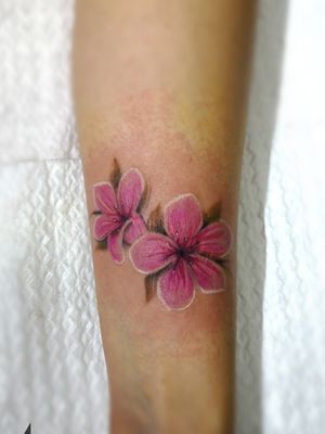 Female blosoom tattoo by DG 