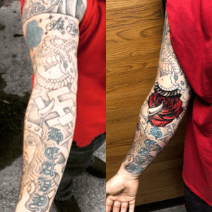 Swastika cover up. #rose #flower #flowers #roses #coverup 