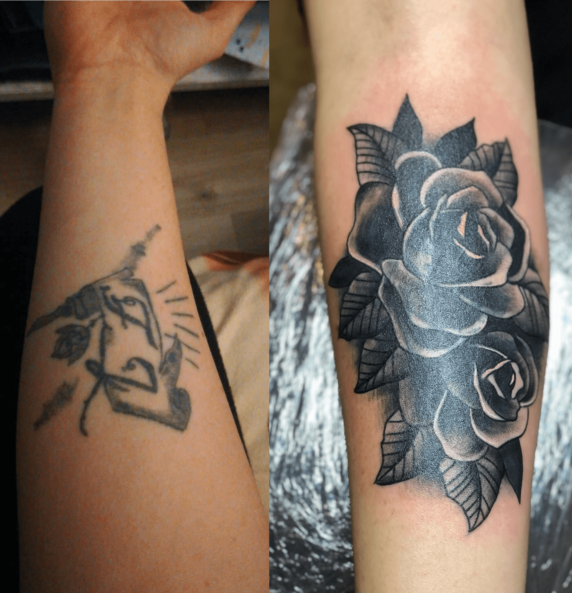 black rose wrist tattoos