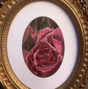 (SOLD) Oval Rose I made for the laguna artwalk 