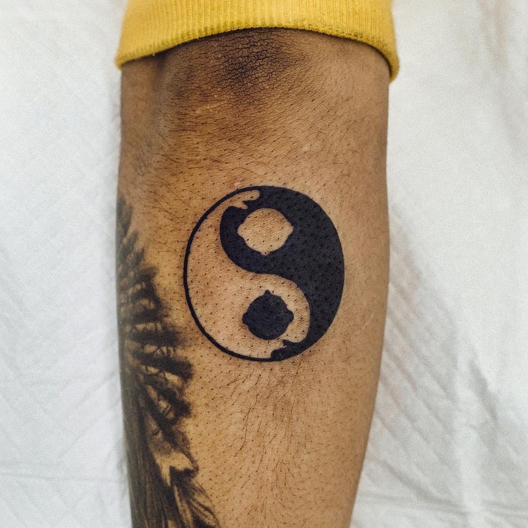 Yin and yang Stencil Tai chi Symbol symbol monochrome kung Fu png   PNGEgg