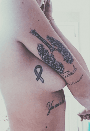 Tattoo uploaded by ericadunsmoor • Cystic fibrosis tattoo #CysticFibrosis  #roses #lungcancer #organdoner #lungs • Tattoodo