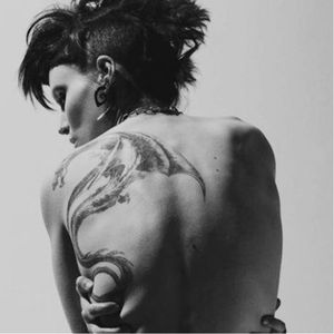 The Girl with the Dragon Tattoo - Rooney Mara #GoldenGlobes #GoldenGlobes2019 #Hollywood #tattooculture #tattoohistory