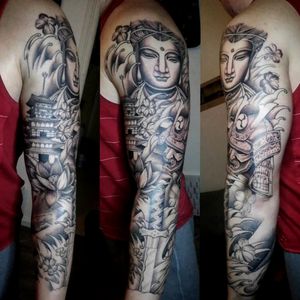 Dope japanese full sleeve for my dude made in 4 days in 2 week-end finished last months#japanese #fullsleeve #buddha #samourai #lotus #realism #blackandgrey #blackandgreytattoo #Intenzetattooink #fadetheitch #inkeeze #kwadronneedles #fkirons #stencilstuff #ink #inked #inkedlife #inkedmag #tats #tattoo #tattooist #tattooartist #artist #artwork #tattoooftheday #picoftheday #photooftheday #thomtats7 @Thomtats7 