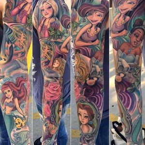 #KateCrane #Disney #sleeve tattoo artist is Kate Crane