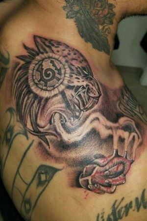 Aztec warrior tattoo I did!