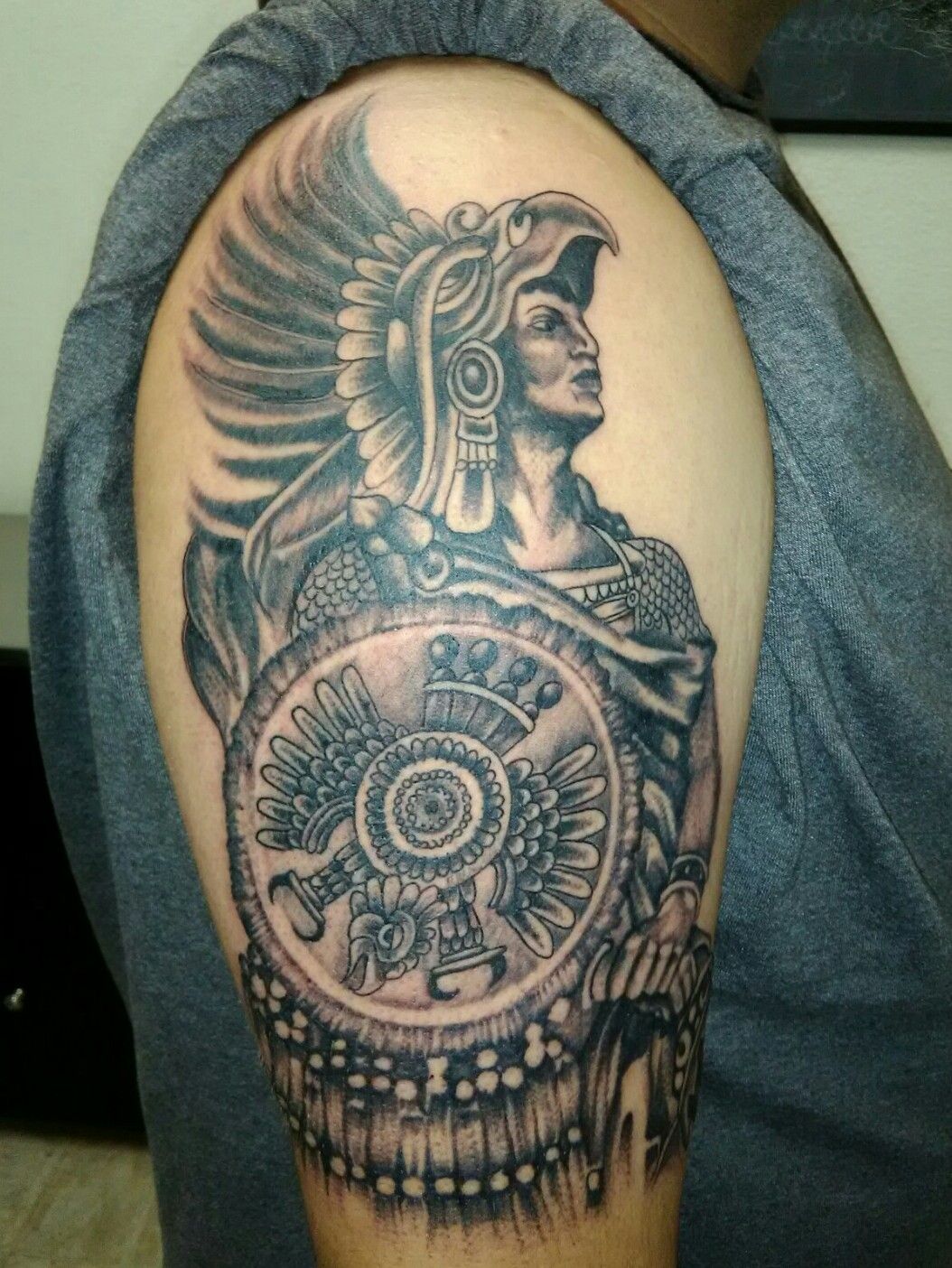 Tattoo uploaded by Fernando Galindo • Aztec warrior tattoo • Tattoodo