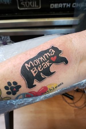 Momma bear sticker tattoo 