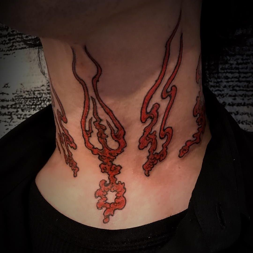Discover 63 flame neck tattoos  thtantai2