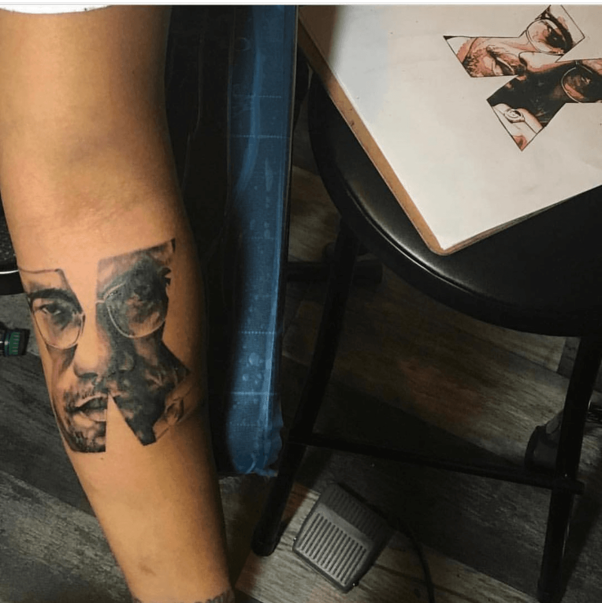Malcolm X and MLK portraits I  Tattoos by Marcus Hardy  Facebook