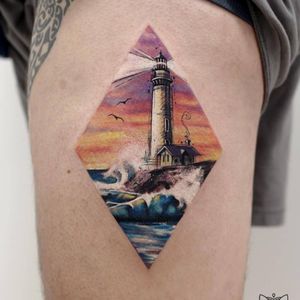 #DeborahGenchi #lighthouse #sea tattoo artist is Deborah Genchi 