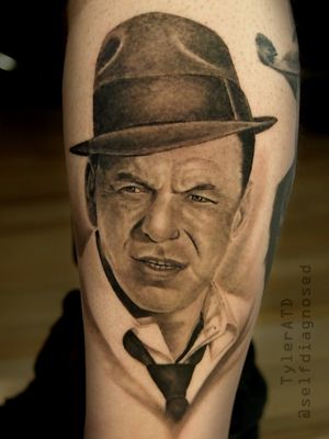 Frank Sinatra portrait tattoo