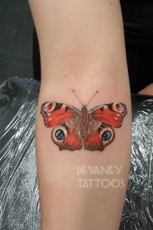 Enjoyed making this peacock butterfly today :) #butterfly #tattooartist #tattooart #devaneytattoos