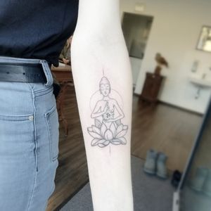 Tattoo uploaded by Sara Sireni • Lotus Buddha Tattoo 🧘 • Tattoodo