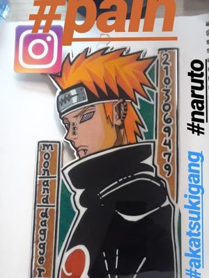 Naruto...."Pain" Placard I made with some important info.😉