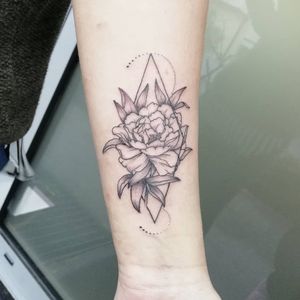 Peony flower tattoo 