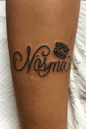 “Norma” #cursive #script #mom #lettering instagram @_tattoosbyloco