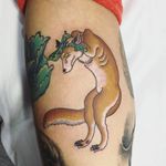 Tattoo by Urojiya #Urojiya #foxtattoos #fox #animal #nature #Japanese #irezumi #leaf #color #cute