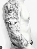 Ganesha. . . . #darkartist #art #tattooartist #fineline #tatuadorescolombianos #blxckink #nyc #nyctattoos #artcollective #inkstinctsubmission 
