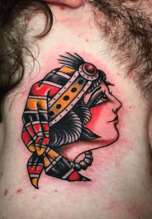 #gypsy on the neck! Hot stuff tattoo, asheville NC. 