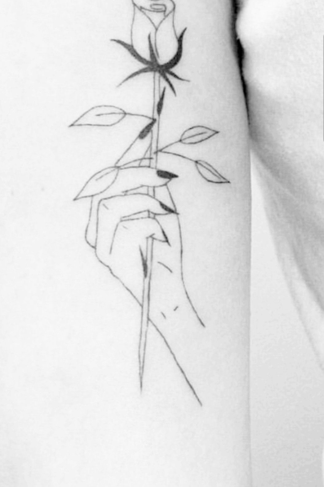 Tattoo Uploaded By R Jay Lechowicz Hand Holding A Rose 4145 Tattoodo