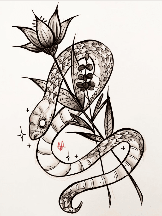 Snakes Drawing King cobra Cobras tattoo snake vertebrate monochrome png   PNGEgg