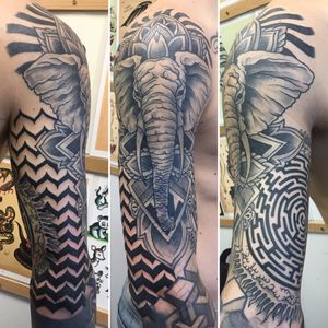 Custom tattoo sleeve by Jesse E
