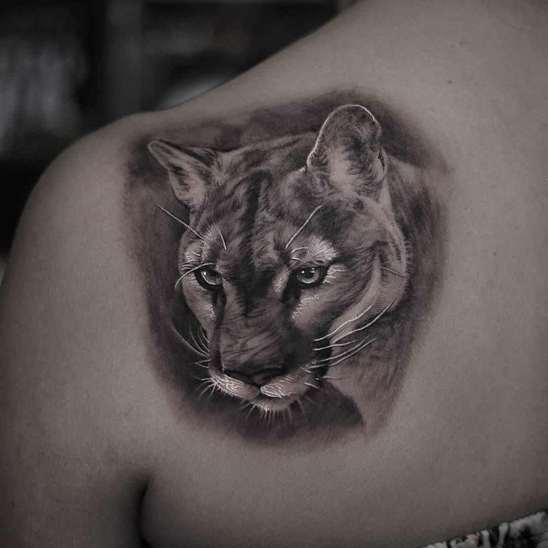 Healed mountain lion tattoo love to make tattoos that