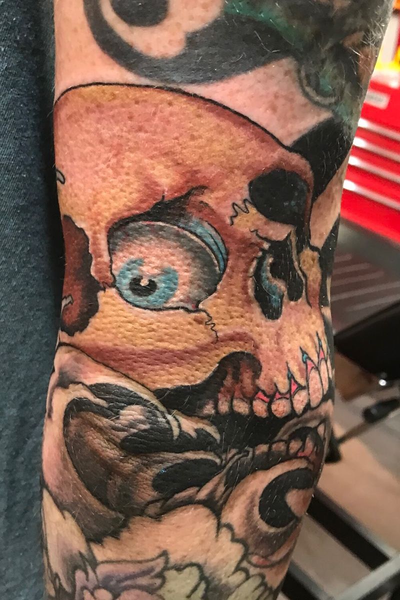 Tattoo uploaded by Sam • Drawn on filler skull skull bonehead • Tattoodo