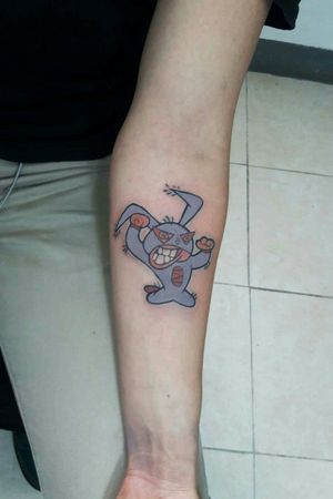 La Pulga from "Mucha Lucha"#tattoo #ink #inkedboy #fanart #fanarttattoo #cartoontattoo #muchalucha #toonstattoos