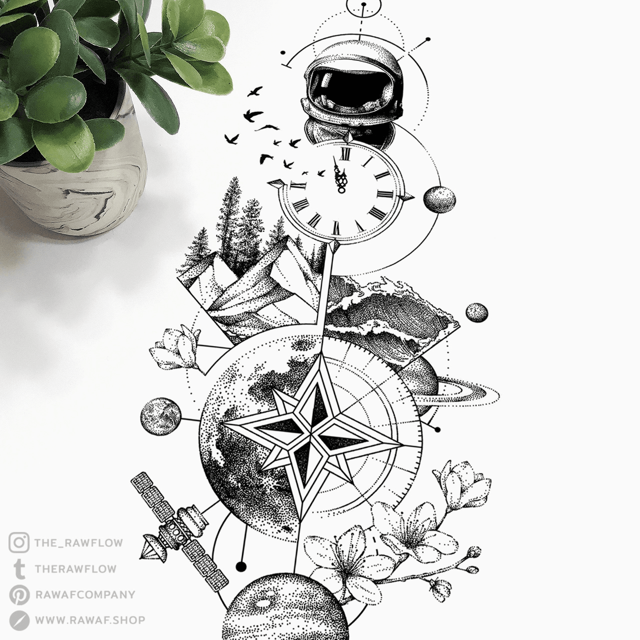 In search of lost time  Clock tattoo design Time tattoos Tattoo designs